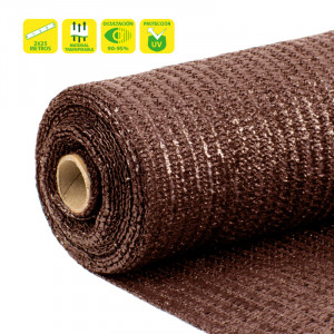 MALLA DE SOMBREO MARRON 2X25 METROS...