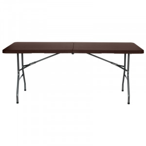 MESA DE RESINA PLEGABLE EFECTO RATÁN...