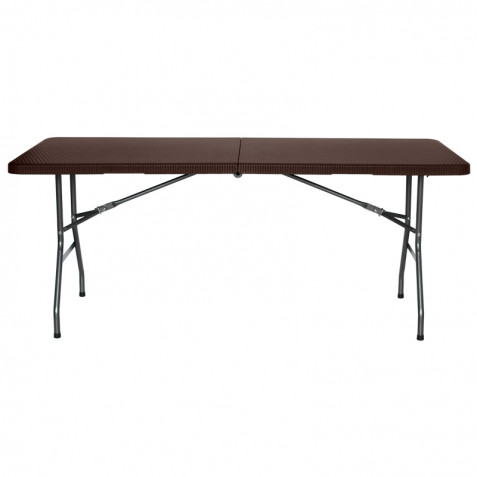MESA DE RESINA PLEGABLE EFECTO RATÁN...