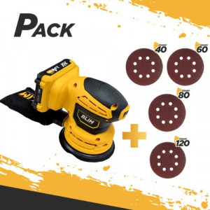 PACK LIJADORA ROTORBITAL 125MM 20V...