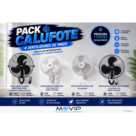 PACK VENTILADORES PARED MUVIP