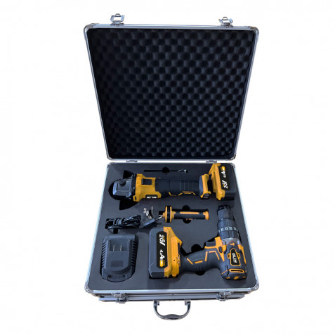 PACK 20V TALADRO PERCUTOR+RADIAL...