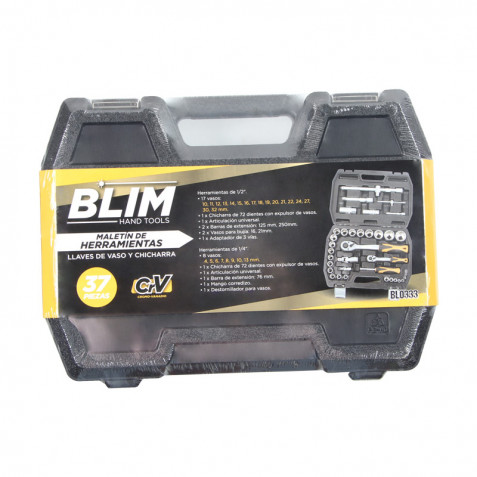 MALETIN HERRAMIENTAS C.V. 37 PCS 1/2"...