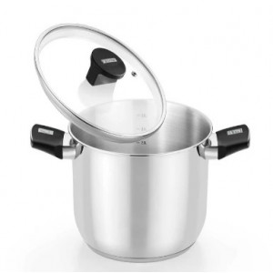 OLLA DE ACERO INOX CON TAPA DE...