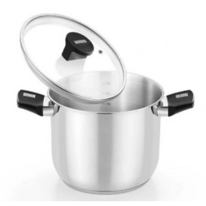 OLLA DE ACERO INOX CON TAPA DE...