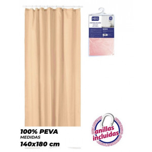 CORTINA DE BAÑO 140X180 NARANJA HBS