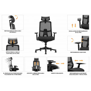 SILLA OFICINA GAMA SENIOR SE1300 CROMAD