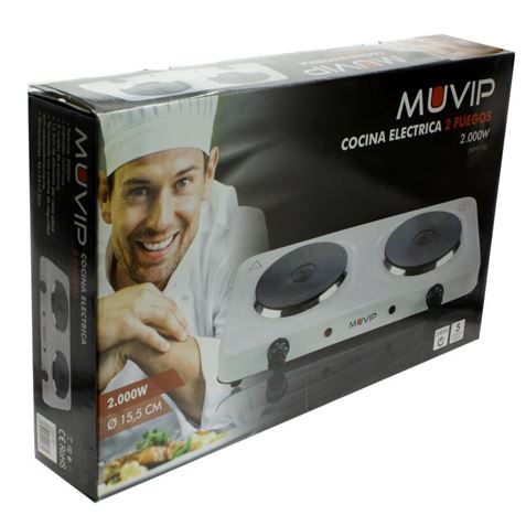 COCINA ELECTRICA 2 FUEGOS 2000W MUVIP - MV0158-1 (1)