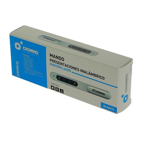 MANDO PRESENTACIONES INALAMBRICO PUNTERO LASER BLANCO CROMAD - CR0854-2