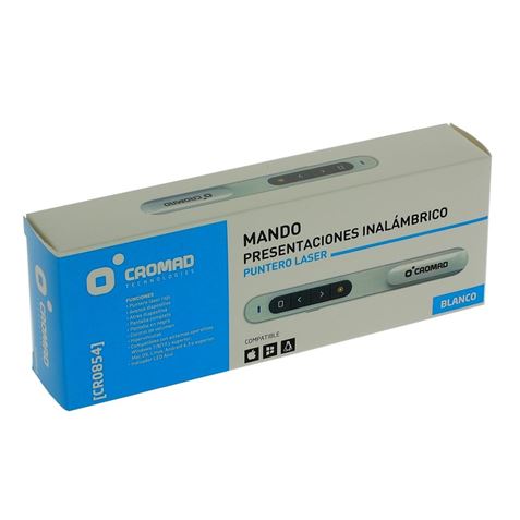 MANDO PRESENTACIONES INALAMBRICO PUNTERO LASER BLANCO CROMAD - CR0854-3