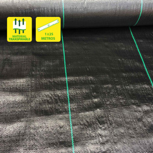 MALLA ANTIHIERBAS NEGRA 100GR 1X25M...