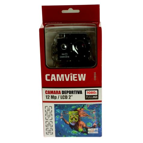 CAMARA DEPORTIVA FULL HD 1080P 12MPX | LCD 2" | CAMVIEW - CV0134-6