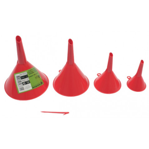 JUEGO 4 PCS EMBUDOS PLASTICO SAURIUM