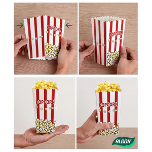 SET 6 CUBO PALOMITA CARTON 19.7 X 9.2...