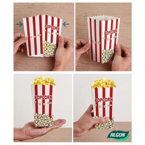 SET 6 CUBO PALOMITA CARTON 19.7 X 9.2...