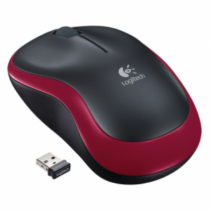 RATON OPTICO LOGITECH M185 WIRELESS ROJO