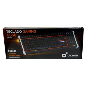 TECLADO GAMING G550 ALUMINIO + LED CROMAD - CR0818-3