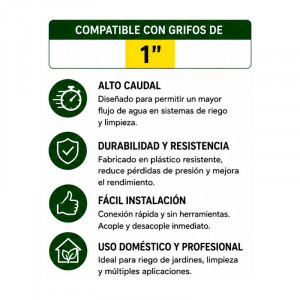 CONECTOR RAPIDO ALTO CAUDAL PARA...