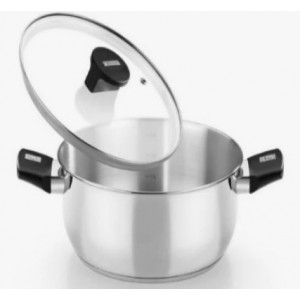 CACEROLA ACERO INOX CON TAPA VIDRIO...
