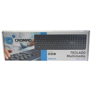 TECLADO MULTIMEDIA T50 USB CROMAD - CR0676-1