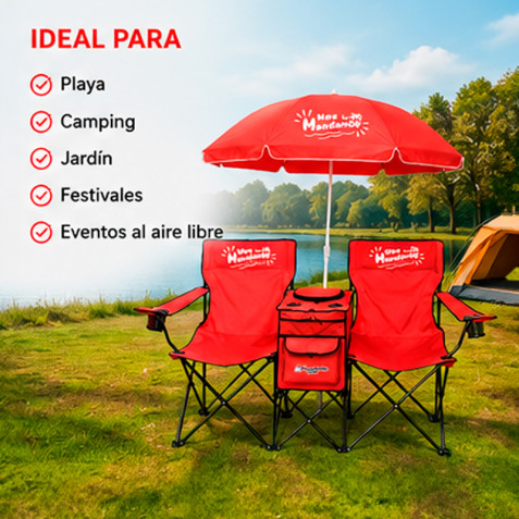 REACONDICIONADA SILLA DOBLE PLEGABLE...