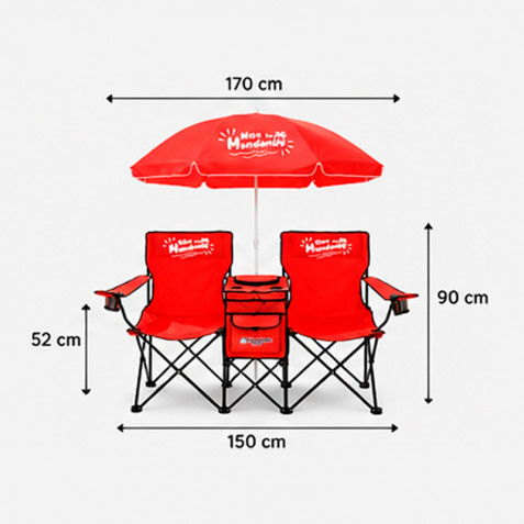 REACONDICIONADA SILLA DOBLE PLEGABLE...