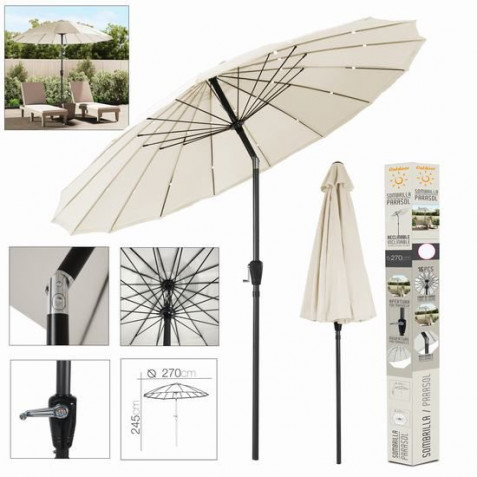 SOMBRILLA BEIGE 2.7M DIAMETRO X 2.45M...