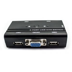 CONMUTADOR KVM2 USB/VGA SWITCH 2 PUERTOS + CABLE BIWOND - 800970-2