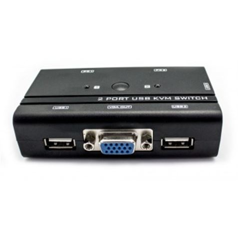 CONMUTADOR KVM2 USB/VGA SWITCH 2 PUERTOS + CABLE BIWOND - 800970-2