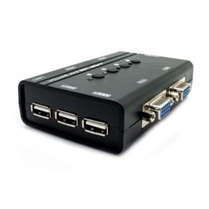 CONMUTADOR KVM4 USB/VGA SWITCH 4 PUERTOS + CABLES BIWOND - 800971-2