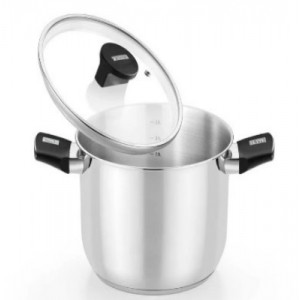 OLLA DE ACERO INOX CON TAPA DE...