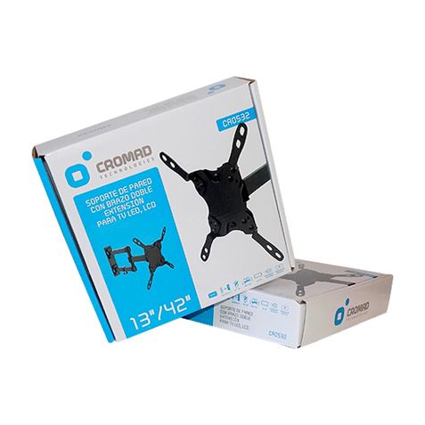 SOPORTE CON BRAZO TV 13"-42" DOBLE EXTENSION CROMAD - CR0532