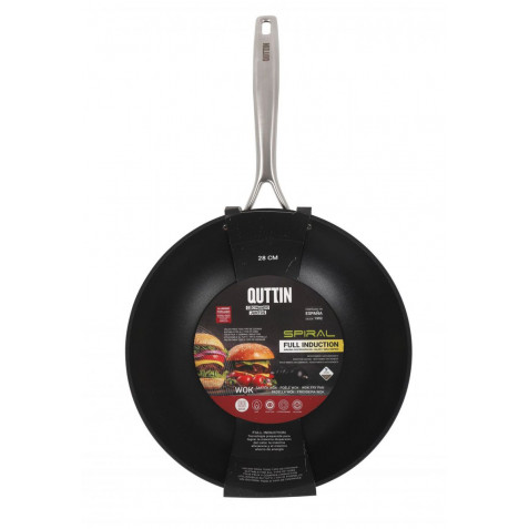SARTEN WOK ALUMINIO FORJADO FULL INDUCCION 28CM SPIRAL QUTTIN