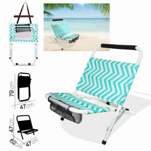 SILLA DE PLAYA ZIGZAG TURQUESA...