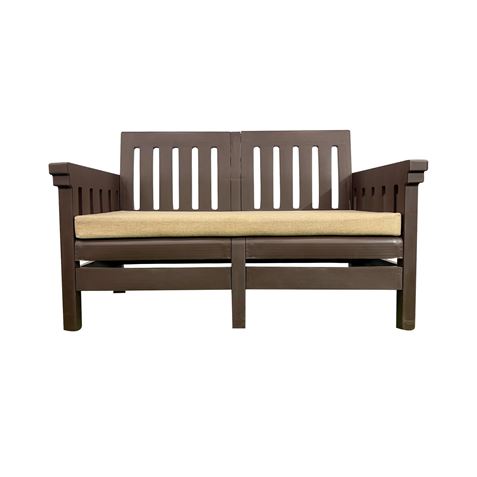 CONJUNTO DE JARDIN PALMA MARRON MESA + SOFÁ + 2 SILLAS RATAN - 75794-1