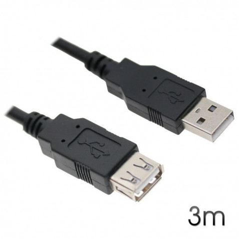 CABLE USB 2.0 EXTENSION 3M AM-AF CROMAD