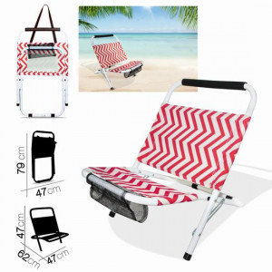 SILLA DE PLAYA ZIGZAG GROSELLA...