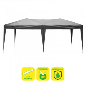 CARPA PLEGABLE ACERO 3X6 METROS GRIS...