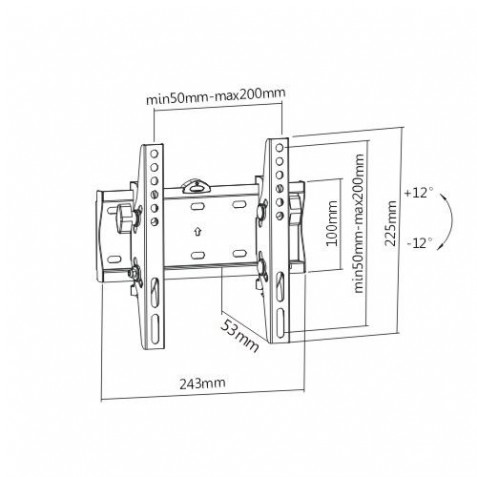 SOPORTE DE PARED TV LED LCD 23"-43"...