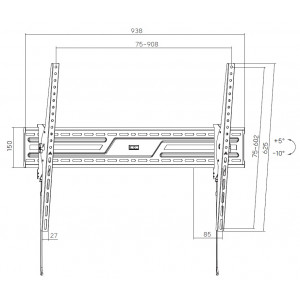 SOPORTE DE PARED TV LED LCD 43"-100"...