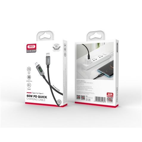 CABLE NBQ203B TIPO C 60W | DISPLAY LED NEGRO XO - XONBQ203B-2