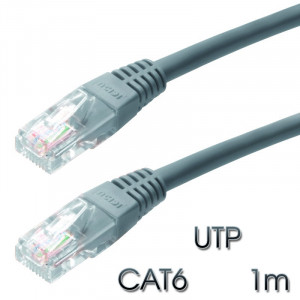 CABLE DE RED UTP CAT 6 1M GRIS CLARO...