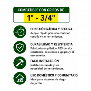 ADAPTADOR DE GRIFO 1" - 3/4" PARA...