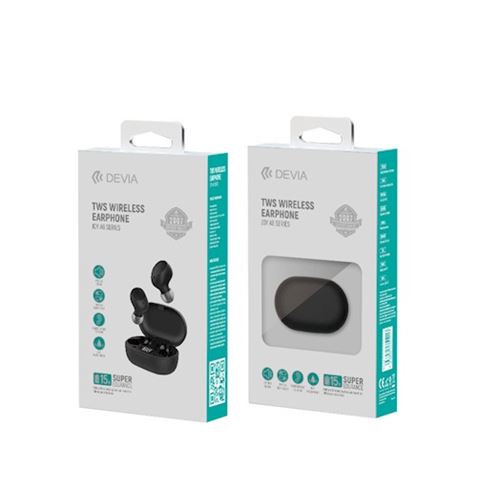 AURICULARES BLUETOOTH TWS A6 NEGROS DEVIA - BRA010714-1