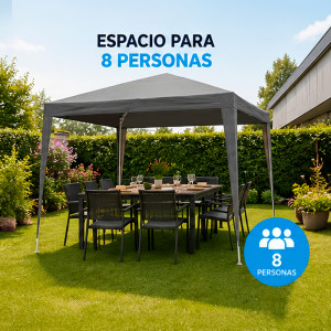 CARPA ACERO RAFIA 3X3 METROS GRIS...