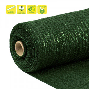 MALLA DE SOMBREO VERDE OSCURO 1.5X10...