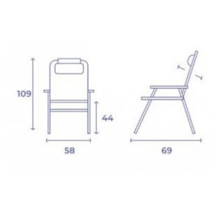 SILLA PLEGABLE 5 POSICIONES ALUMINIO...