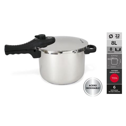OLLA A PRESION 8 LITROS INDUCCION QUTTIN - BQ06010873158-1