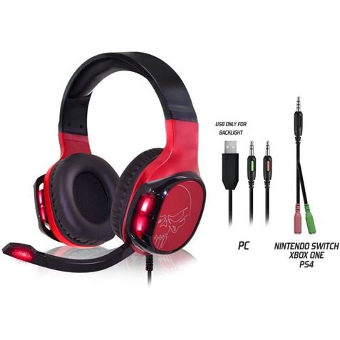 AURICULARES GAMING ELITE H-60 MULTIPLATAFORMA ROJO - MIC-EH60-2