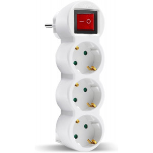 BASE MULTIPLE 3 TOMAS CON INTERRUPTOR...